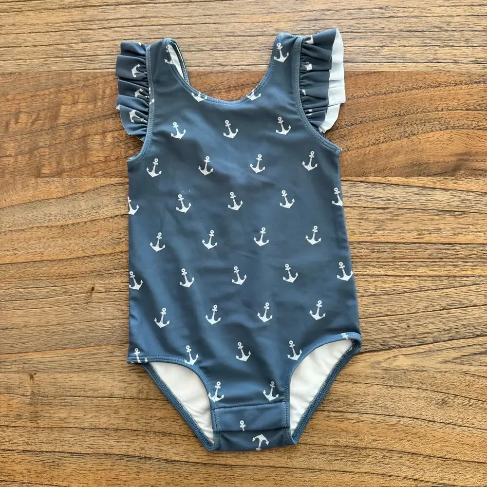 Rylee + Cru Scoop Back One-Piece Anchors - Size 12-18 months